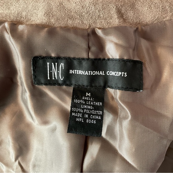 INC International Concepts - Size M Taupe Suede Ruffled Jacket (orig. $199) - Picture 13 of 13